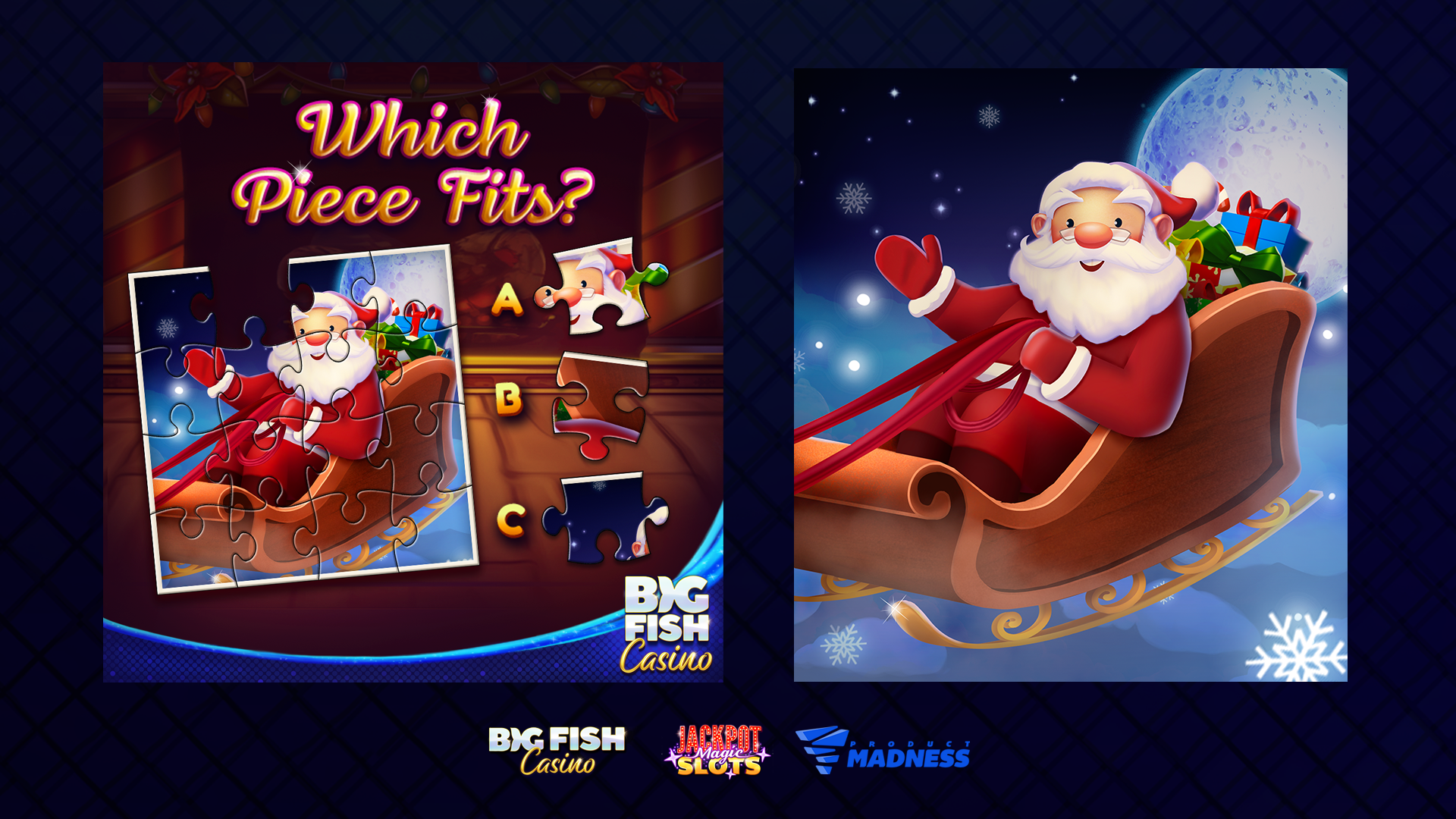 Santa puzzle illustration